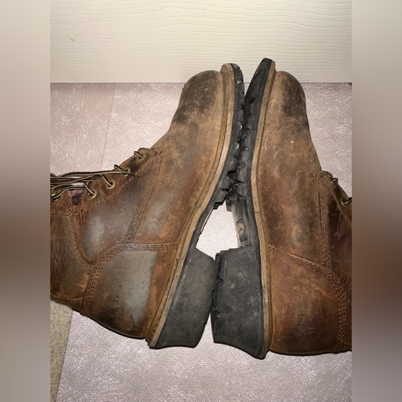 Red wing Irish Setter Brown Leather ultradry weatherproof safety toe Boots 8 - Picture 12 of 16